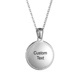 Personalized Name Date Necklace Stainless Steel Coin Pendant Choker Jewelry