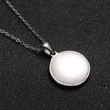 Personalized Name Date Necklace Stainless Steel Coin Pendant Choker Jewelry