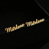 Name Earrings Stainless Steel Initial Letter Nameplate St