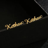 Name Earrings Stainless Steel Initial Letter Nameplate St