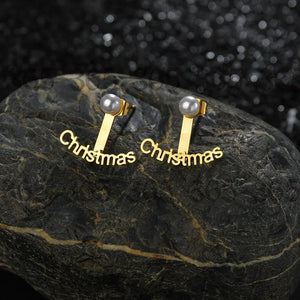 Customized CZ Name Earrings Stainless Steel Letter Jewelry