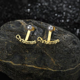 Customized CZ Name Earrings Stainless Steel Letter Jewelry
