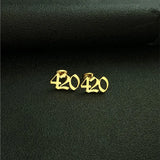 Custom Initial Cursive Nameplate Stud Earrings for Women