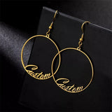 Personalized Name Earrings Stainless Steel Women's Name Earrings
