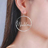 Personalized Name Earrings Stainless Steel Women's Name Earrings