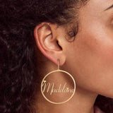 Personalized Name Earrings Stainless Steel Women's Name Earrings