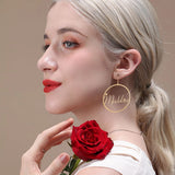 Personalized Name Earrings Stainless Steel Women's Name Earrings