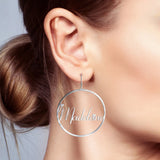 Personalized Name Earrings Stainless Steel Women's Name Earrings
