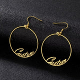 Personalized Name Earrings Stainless Steel Women's Name Earrings