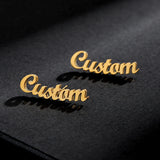 Custom Cursive Name Earrings Stainless Steel Women's Gift