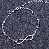 Custom Infinity Bracelet Stainless Steel Handwriting Love Bangle