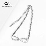 Custom Infinity Bracelet Stainless Steel Handwriting Love Bangle