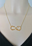 Personalized Infinity Necklace with Any Names Stainless Steel Pendant