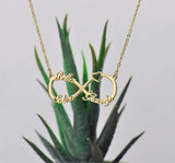 Personalized Infinity Necklace with Any Names Stainless Steel Pendant