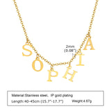 Personalized Initial Necklace for Women, Stainless Steel Jewelry Birthday Gift