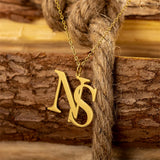 Personalized Initial Necklace Letter Charms Choker Stainless Steel Pendant