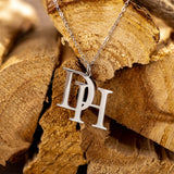 Personalized Initial Necklace Letter Charms Choker Stainless Steel Pendant