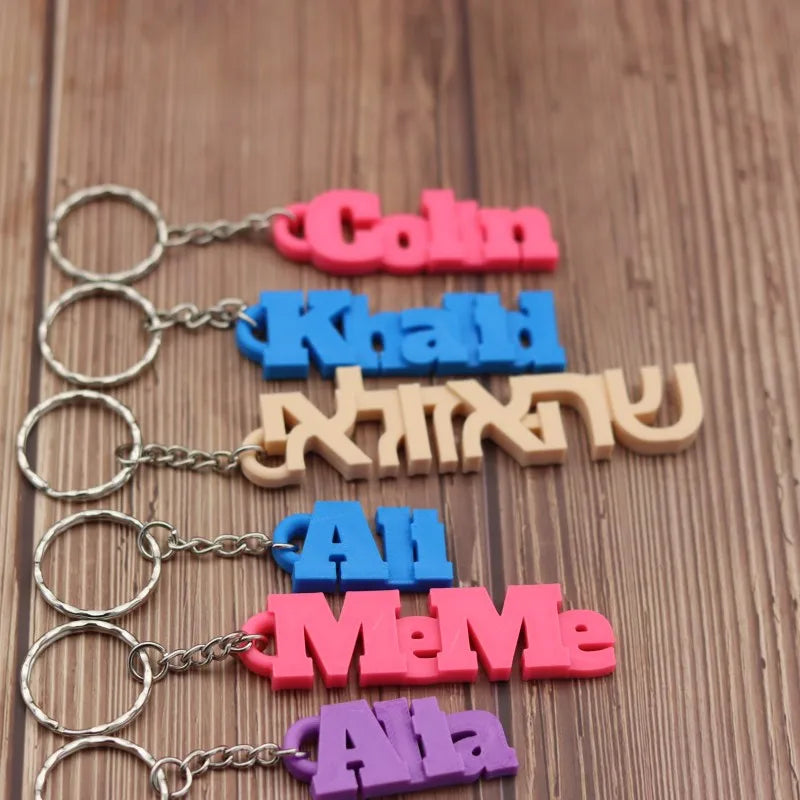 Custom Name Keychain Stainless Steel Pendant Keychains for Women