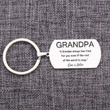 Personalized Name Keychain for Grandpa - Father's Gift Keyring