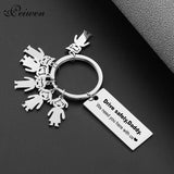 Personalized Family Keychains with Boy and Girl Name Plates