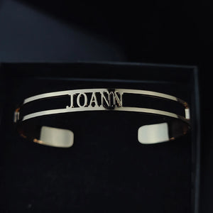 Custom Name Bangle Stainless Steel Cuff