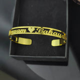 Custom Name Bangle Stainless Steel Cuff