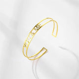 Personalized Name Bangle Stainless Steel Couple Bracelet, Women Jewelry