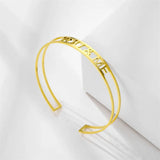 Personalized Name Bangle Stainless Steel Couple Bracelet, Women Jewelry