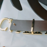 Custom Name Letters Belt Stainless Steel Buckle Unisex Accessories