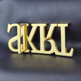 Custom Name Letters Belt Stainless Steel Buckle Unisex Accessories
