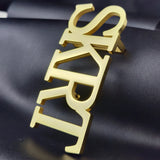 Custom Name Letters Belt Stainless Steel Buckle Unisex Accessories