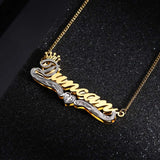 Personalized Name Necklace Choker Letter Pendant Nameplate Women Men