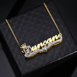 Personalized Name Necklace Choker Letter Pendant Nameplate Women Men