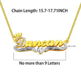 Personalized Name Necklace Choker Letter Pendant Nameplate Women Men