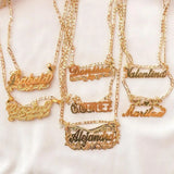 Custom Name Necklace 18k Plated Pendant Stainless Steel Gift