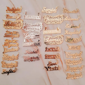 Custom Name Necklace 18k Plated Pendant Stainless Steel Gift