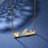 Personalized Stainless Steel Name Necklace & Bracelet Set - Women Mom Jewelry