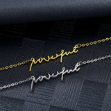Personalized Name Necklace Stainless Steel Handwritten Signature Necklaces