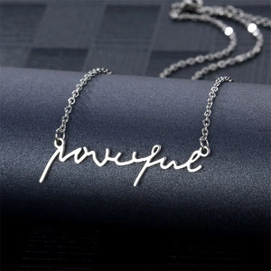 Personalized Name Necklace Stainless Steel Handwritten Signature Necklaces