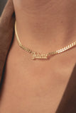 Custom Name Necklace with 4mm Cuban Chain - Personalized Nameplate Necklaces