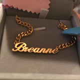Custom Name Necklace Pendant Cuban Chain Nameplate Necklaces