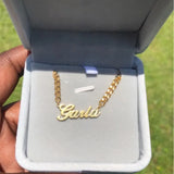Custom Name Necklace Pendant Cuban Chain Nameplate Necklaces
