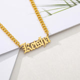 Personalized Name Necklace Pendants Cuban Chain Nameplate Necklace