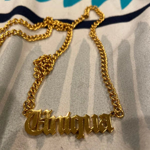Personalized Name Necklace Pendants Cuban Chain Nameplate Necklace