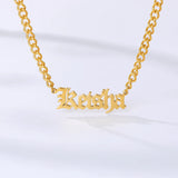 Personalized Name Necklace Pendants Cuban Chain Nameplate Necklace