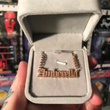 Personalized Name Necklace Pendants Cuban Chain Nameplate Necklace