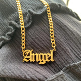 Personalized Name Necklace Pendants Cuban Chain Nameplate Necklace