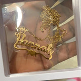 Personalized Name Necklace Stainless Steel Mirror Surface Choker Pendant