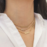 Custom Stainless Steel Name Necklace Waterproof Pendant Cuban Chain Nameplate
