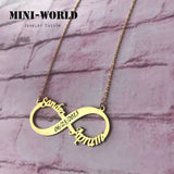 Personalized Name Necklace for Women Stainless Steel Infinity Names Gift